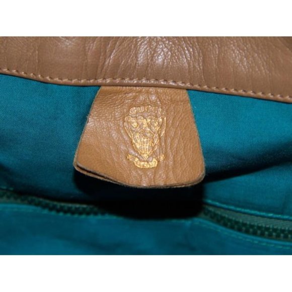 Gucci Multi Colored Fabric & Camel Leather XL Bucket Bag - Picture 6 of 12